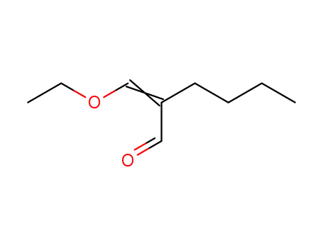 Molecular Structure of 21037-73-0 (Hexanal, 2-(ethoxymethylene)-)