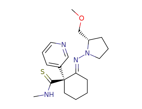 (S)-2-[(E)-(S)-2-Methoxymethyl-pyrrolidin-1-ylimino]-1-pyridin-3-yl-cyclohexanecarbothioic acid methylamide