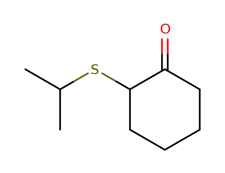 Molecular Structure of 69763-36-6 (2-Isopropylsulfanyl-cyclohexanone)