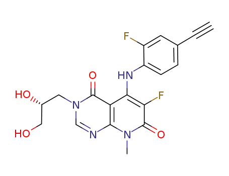 (R)-3-(2,3-dihydroxypropyl)-5-(4-ethynyl-2-fluorophenylamino)-6-fluoro-8-methylpyrido[2,3-d]pyrimidine-4,7(3H,8H)-dione