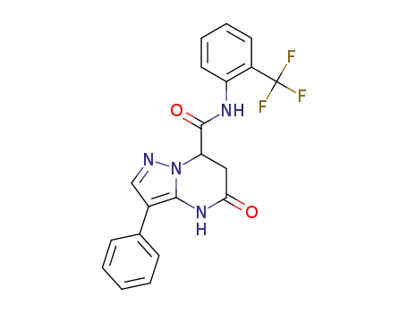 5-oxo-3-phenyl-N-[2-(trifluoromethyl)phenyl]-4,5,6,7-tetrahydropyrazolo[1,5-a]pyrimidine-7-carboxamide