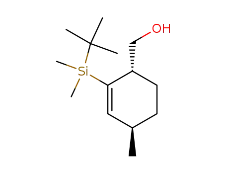 Molecular Structure of 89293-74-3 (2-Cyclohexene-1-methanol,
2-[(1,1-dimethylethyl)dimethylsilyl]-4-methyl-, trans-)