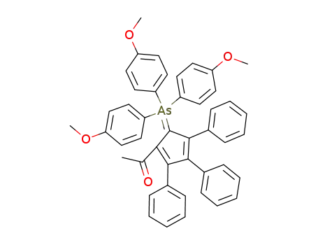 tris-p(methoxyphenyl)-2-acetyl-3,4,5-triphenylcyclopentadienylide