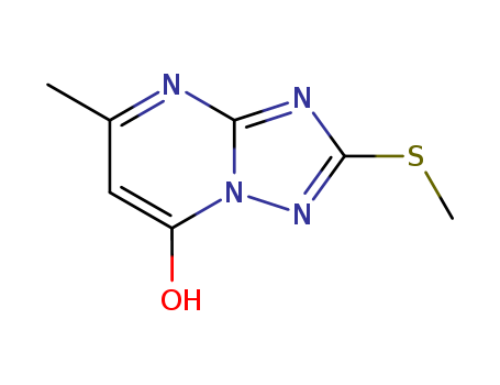 [1,2,4]Triazolo[1,5-a]pyrimidin-7-ol,5-methyl-2-(methylthio)- cas  40775-78-8