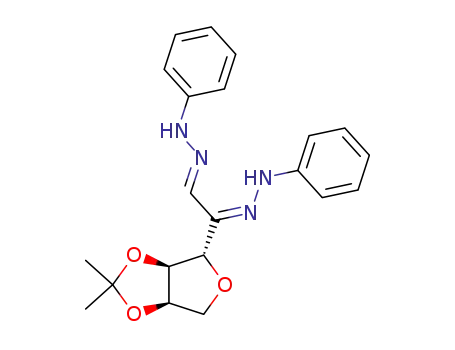Molecular Structure of 75869-72-6 (4,5-O-isopropylidene-β-D-erythro-hexulofuranose bis(phenylhydrazone))