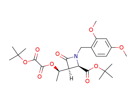 (+/-)-<3α(S<sup>*</sup>),4α>-t-butyl-1-(2,4-dimethoxybenzyl)-3-(1-t-butoxycarbonylcarboxyethyl)-2-azetidinone-4-carboxylate