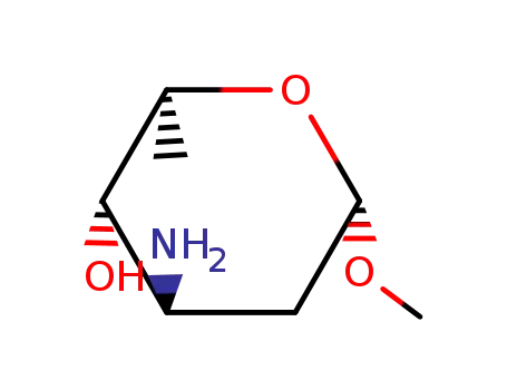 Molecular Structure of 67737-60-4 (4-amino-6-methoxy-2-methyl-oxan-3-ol)