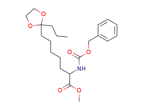 2-Benzyloxycarbonylamino-7-(2-propyl-[1,3]dioxolan-2-yl)-heptanoic acid methyl ester