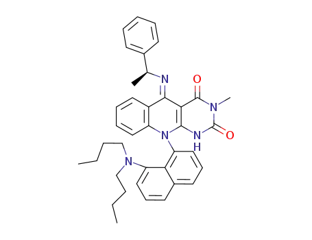 10-(8-Dibutylamino-naphthalen-1-yl)-3-methyl-5-[(E)-(S)-1-phenyl-ethylimino]-5,10-dihydro-1H-pyrimido[4,5-b]quinoline-2,4-dione