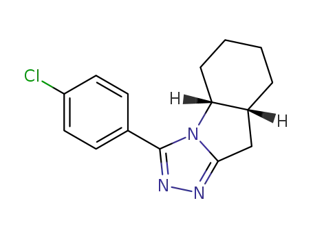 6H-1,2,4-Triazolo[4,3-a]indole,
3-(4-chlorophenyl)-4a,5,7,8,8a,9-hexahydro-, cis-
