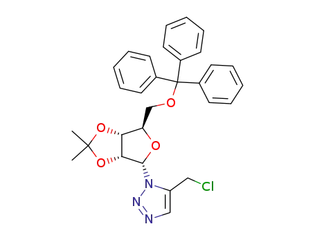 5-chloromethyl-1-(2,3-O-isopropylidene-5-O-trityl-β-D-ribofuranosyl)-1,2,3-triazide