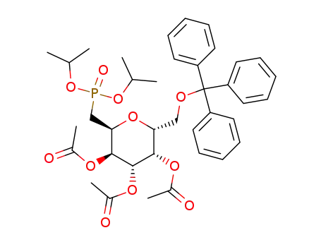 Acetic acid (2R,3S,4S,5R,6S)-4,5-diacetoxy-6-(diisopropoxy-phosphorylmethyl)-2-trityloxymethyl-tetrahydro-pyran-3-yl ester