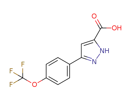 Molecular Structure of 1277167-99-3 (1H-Pyrazole-5-carboxylic acid, 3-[4-(trifluoroMethoxy)phenyl]-)