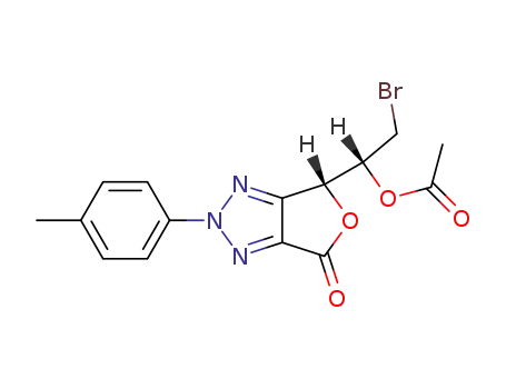 Acetic acid (R)-2-bromo-1-((R)-6-oxo-2-p-tolyl-2,6-dihydro-4H-furo[3,4-d][1,2,3]triazol-4-yl)-ethyl ester