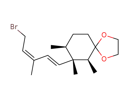 (+/-)-(2Z,4E)-5-(3',3'-ethylenedioxy-1',2',6'-trimethylcyclohexyl)-3-methyl-2,4-pentadienyl bromide
