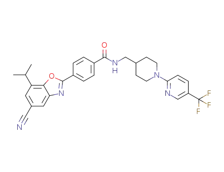 C<sub>30</sub>H<sub>28</sub>F<sub>3</sub>N<sub>5</sub>O<sub>2</sub>