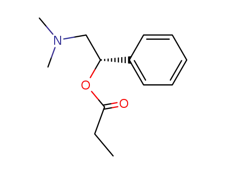 Molecular Structure of 127677-23-0 (Propionic acid (S)-2-dimethylamino-1-phenyl-ethyl ester)