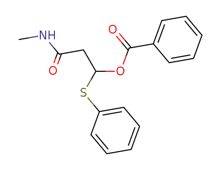 Molecular Structure of 89024-24-8 (Propanamide, 3-(benzoyloxy)-N-methyl-3-(phenylthio)-)