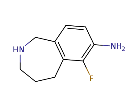 Molecular Structure of 939043-57-9 (6-Fluoro-2,3,4,5-tetrahydro-1H-2-benzazepin-7-amine)