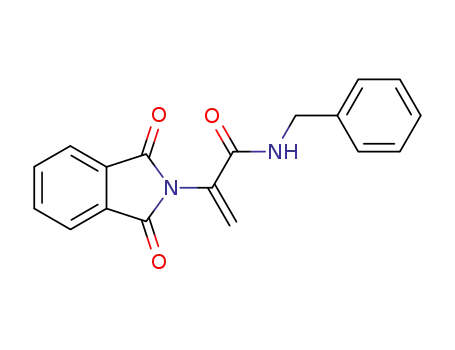 Molecular Structure of 88143-92-4 (2H-Isoindole-2-acetamide,
1,3-dihydro-a-methylene-1,3-dioxo-N-(phenylmethyl)-)