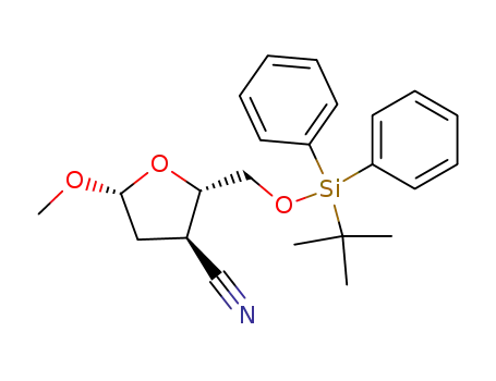 methyl 5-O-tert-butyldiphenylsilyl-3-cyano-2,3-dideoxy-β-D-erythro-pentafuranoside