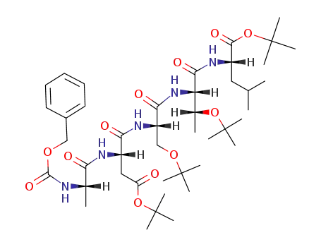 L-Leucine,
N-[O-(1,1-dimethylethyl)-N-[O-(1,1-dimethylethyl)-N-[N-[N-[(phenylmeth
oxy)carbonyl]-L-alanyl]-L-a-aspartyl]-L-seryl]-L-threonyl]-,
bis(1,1-dimethylethyl) ester