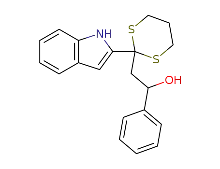 2-<2'-(2-Hydroxy-1-phenyl)ethyl-1',3'-dithian-2'yl>indole