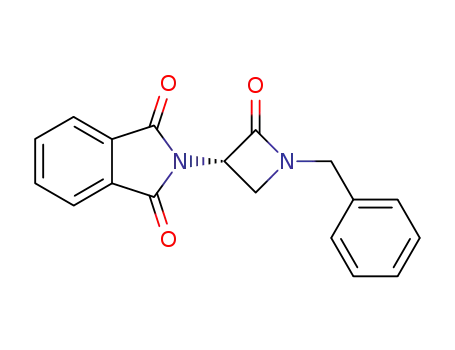 Molecular Structure of 88143-91-3 (1H-Isoindole-1,3(2H)-dione, 2-[2-oxo-1-(phenylmethyl)-3-azetidinyl]-,
(S)-)