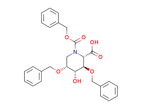 (2S,3R,4R,5R)-3,5-Bis-benzyloxy-4-hydroxy-piperidine-1,2-dicarboxylic acid 1-benzyl ester