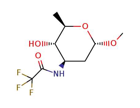 Molecular Structure of 64519-41-1 (methyl 2,3,6-trideoxy-3-[(trifluoroacetyl)amino]hexopyranoside)