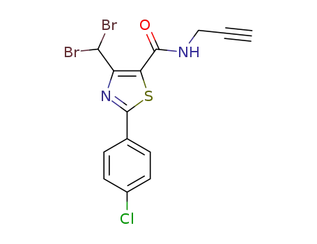 4-(dibromomethyl)-2-(4-chlorophenyl)-N-(prop-2-ynyl)thiazole-5-carboxamide