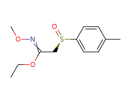 Ethanimidic acid, N-methoxy-2-[(4-methylphenyl)sulfinyl]-, ethyl ester,
(R)-