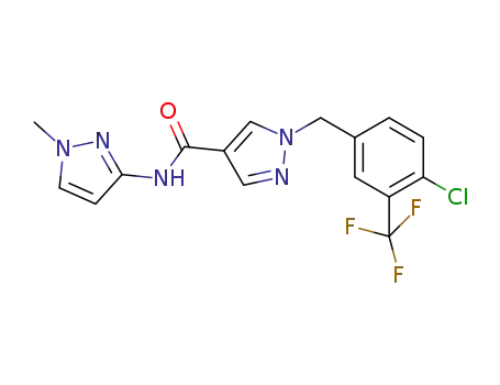 C<sub>16</sub>H<sub>13</sub>ClF<sub>3</sub>N<sub>5</sub>O