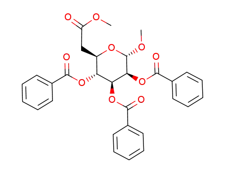 methyl (methyl 2,3,4-tri-O-benzoyl-6-deoxy-α-D-manno-heptopyranosid)uronate