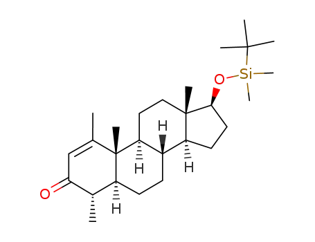 Molecular Structure of 127557-36-2 (17β-(tert.-butyldimethylsilyloxy)-1,4α-dimethyl-5α-androsta-1-en-3-one)