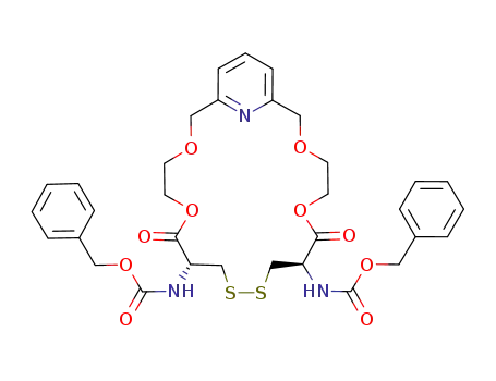 (R)(R)-(+) N,N' dicarbobenzoxydiamino-8,13 tetraoxa-3,6,15,18 dithia-10,11 aza-24 bicyclo<18.3.1> tetracosatriene-1(24),20,22 dione-7,14
