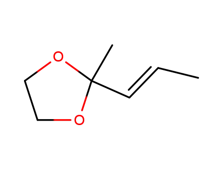 Molecular Structure of 52100-68-2 (1,3-Dioxolane, 2-methyl-2-(1-propenyl)-, (E)-)