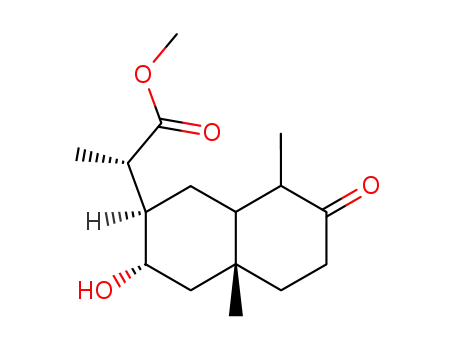 (S)-2-((2R,3S,4aR)-3-Hydroxy-4a,8-dimethyl-7-oxo-decahydro-naphthalen-2-yl)-propionic acid methyl ester
