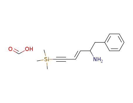 (E)-1-Benzyl-5-trimethylsilanyl-pent-2-en-4-ynylamine; compound with formic acid