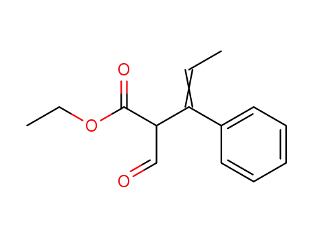 Molecular Structure of 86576-76-3 (ethyl 2-formyl-3-phenyl-3-pentenoate)