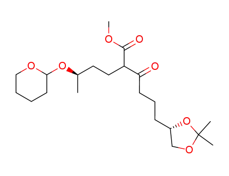 (2S,10R)-1,2-isopropylidenedioxy-7-methoxycarbonyl-10-tetrahydropyranyloxyundecan-6-one