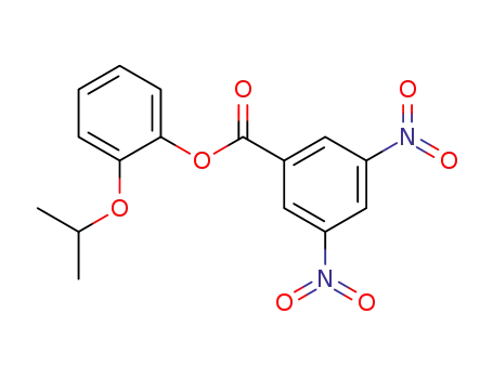 Molecular Structure of 86636-09-1 (3,5-Dinitro-benzoic acid 2-isopropoxy-phenyl ester)