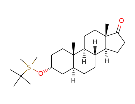 Molecular Structure of 57711-45-2 ((3R,10S,13S)-3-((tert-butyldimethylsilyl)oxy)-10,13-dimethylhexadecahydro-17H-cyclopenta[a]phenanthren-17-one)