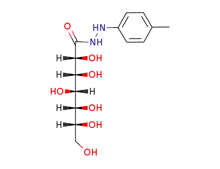 Molecular Structure of 78518-25-9 (D-glycero-D-gulo-Heptonic acid, 2-(4-methylphenyl)hydrazide)