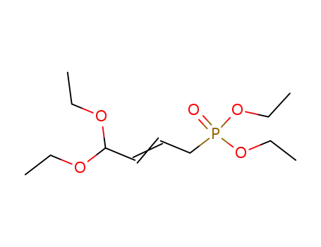 Molecular Structure of 118430-37-8 (4,4-diethoxy-2-butenophosphonic acid ethyl ester)