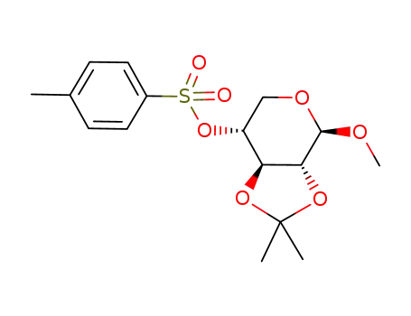 Molecular Structure of 2500-82-5 (methyl 2,3-O-(1-methylethylidene)-4-O-[(4-methylphenyl)sulfonyl]pentopyranoside)