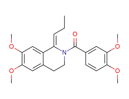 1,2,3,4-tetrahydro-6,7-dimethoxy-2-(3,4-dimethoxybenzoyl)-1-propylidene-isoquinoline