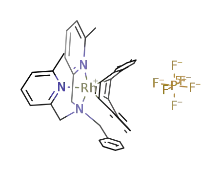 [Rh(κ3-N-benzyl-N,N-di[(6-methyl-2-pyridylmethyl)]amine)(η4-dibenzo[a,e]cyclooctatetraene)]PF6