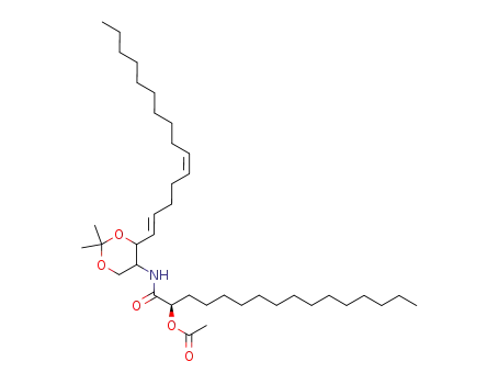 Acetic acid (R)-1-[2,2-dimethyl-4-((1E,5Z)-pentadeca-1,5-dienyl)-[1,3]dioxan-5-ylcarbamoyl]-pentadecyl ester