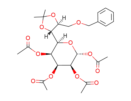 1,2,3,4-tetra-O-acetyl-6,7-O-isopropylidene-8-O-benzyl-L-threo-D-talo-octopyranose